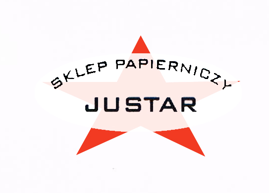 Logotyp sklepu papierniczego Justar